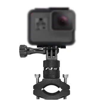 

Best Aluminium Bike Handlebar Mount for GoPro 360 Degree Rotary Bicycle Rack Mount Holder for Garmin Xiaomi Action Cam Mounta