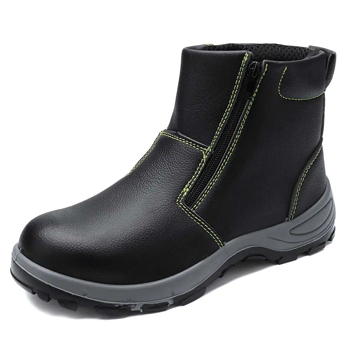 

PU Leather Men Safety Shoes Work Boots Anti-smash Anti-puncture Steel Toe Waterproof Safety Work Shoes Sneakers Big Size 38-46