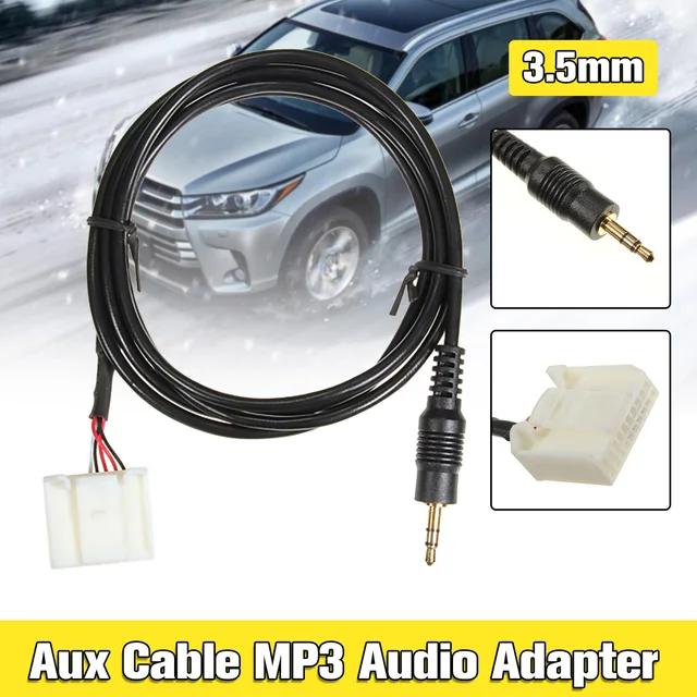 3.5MM Car AUX USB MP3 Audio Input Cable Adapter For Toyota/Camry