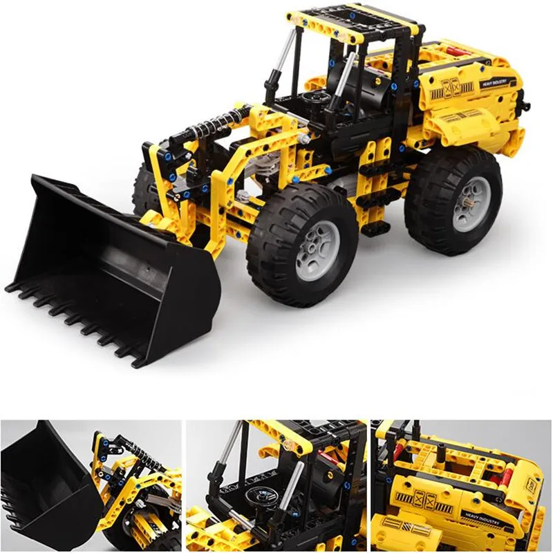 491pcs City Engineering Technic RC Machine Car Building Blocks Bulldozer Excavator Truck Compatible Legoed Enlighten Bricks Toy