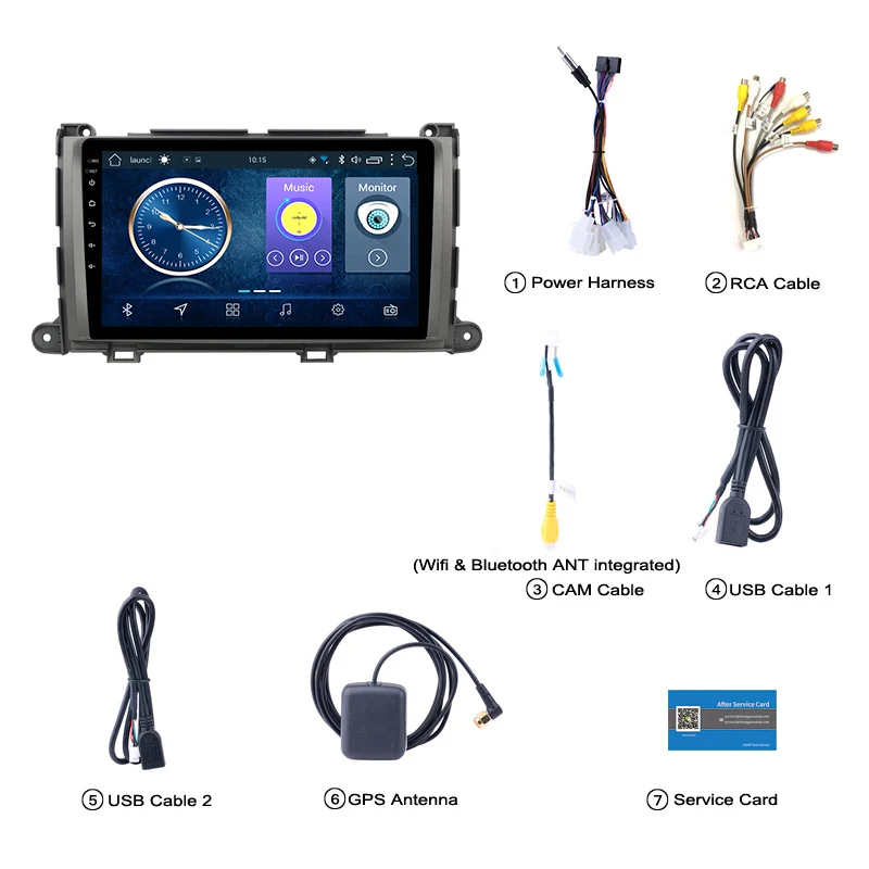 Clearance 9 inch Android 8.1 Quad Core Full Touch car navigation and entertainment system for Toyota Sienna 2010-2014 support SWC RDS 5