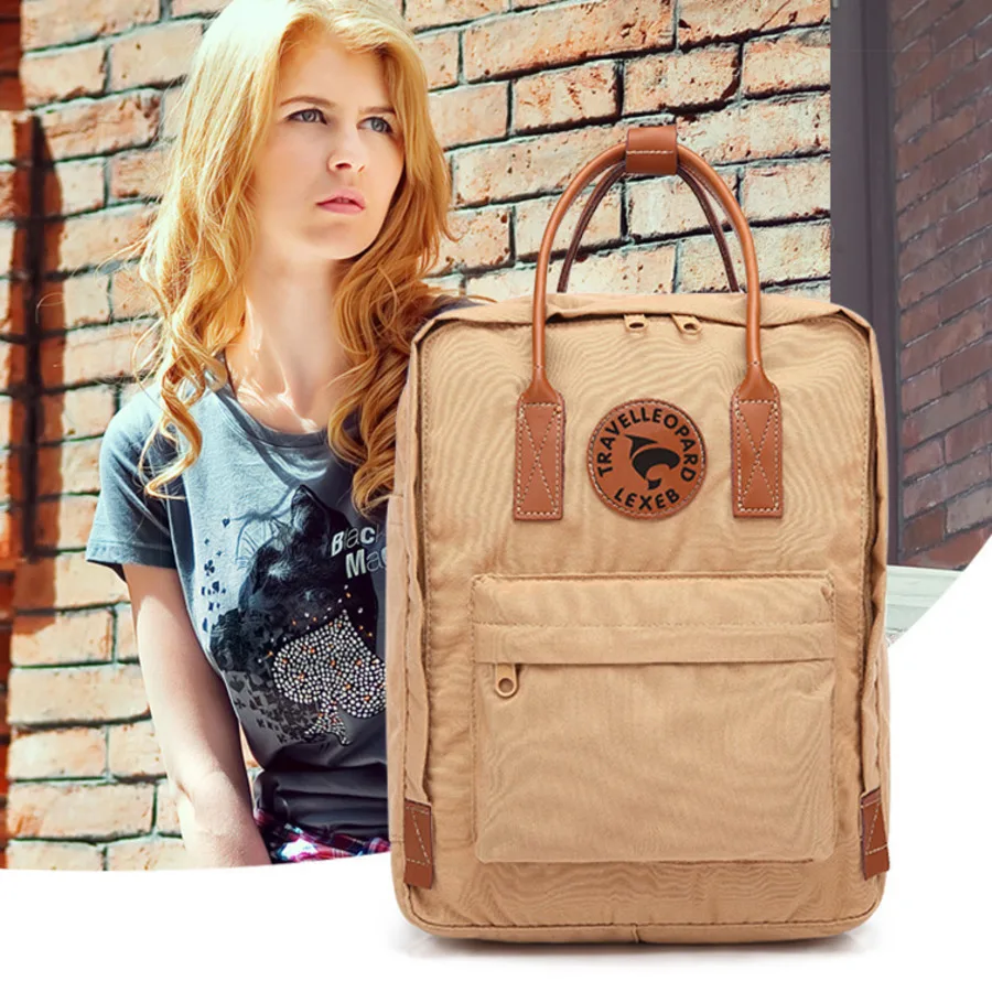 

2019 Leather Hand Kanken Backpack Sweden Nobel Second Generation New Style Male Female Boy Girl Teenager Backpack Kanken