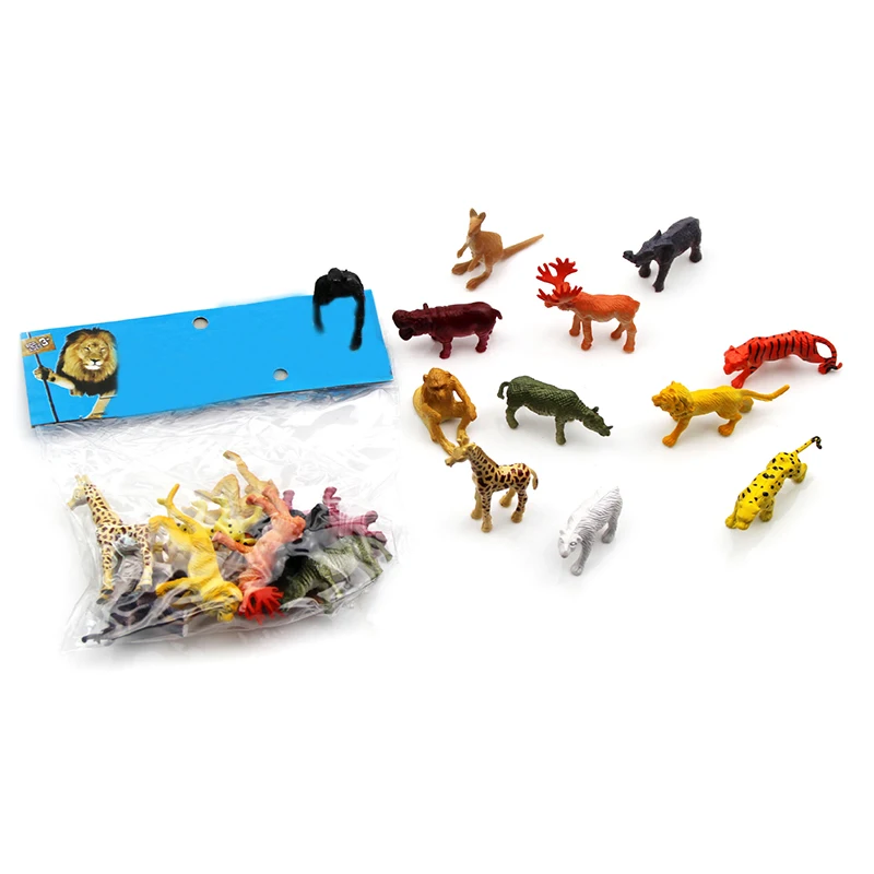 12 шт. пластиковый сафари-сафари, фигурки дикие животные из джунглей, детские игрушки, товары для праздника