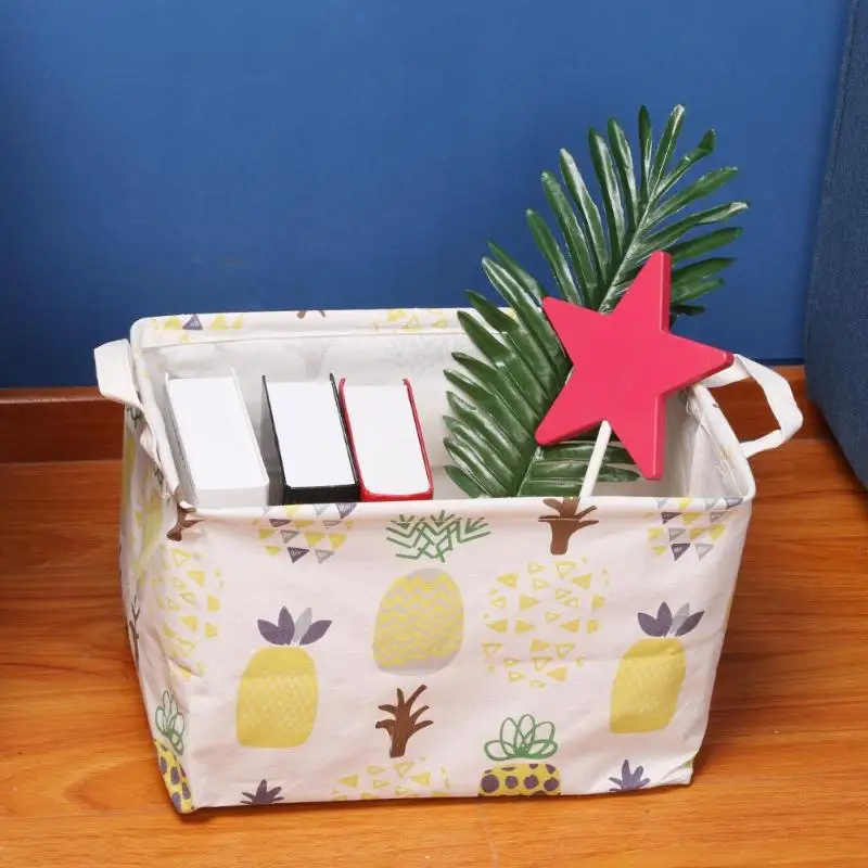

Cartoon Folding Laundry Bucket Square Canvas Toys Sundries Storage Barrel