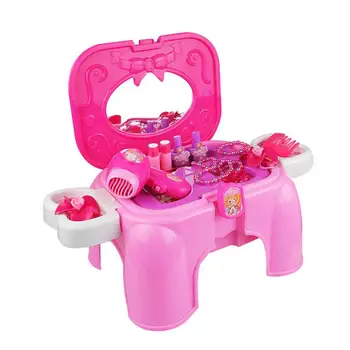 

Children's Play House Girl Princess Dressing Table Toy Set Makeup Box Dressing Table Makeup Lipstick Toy