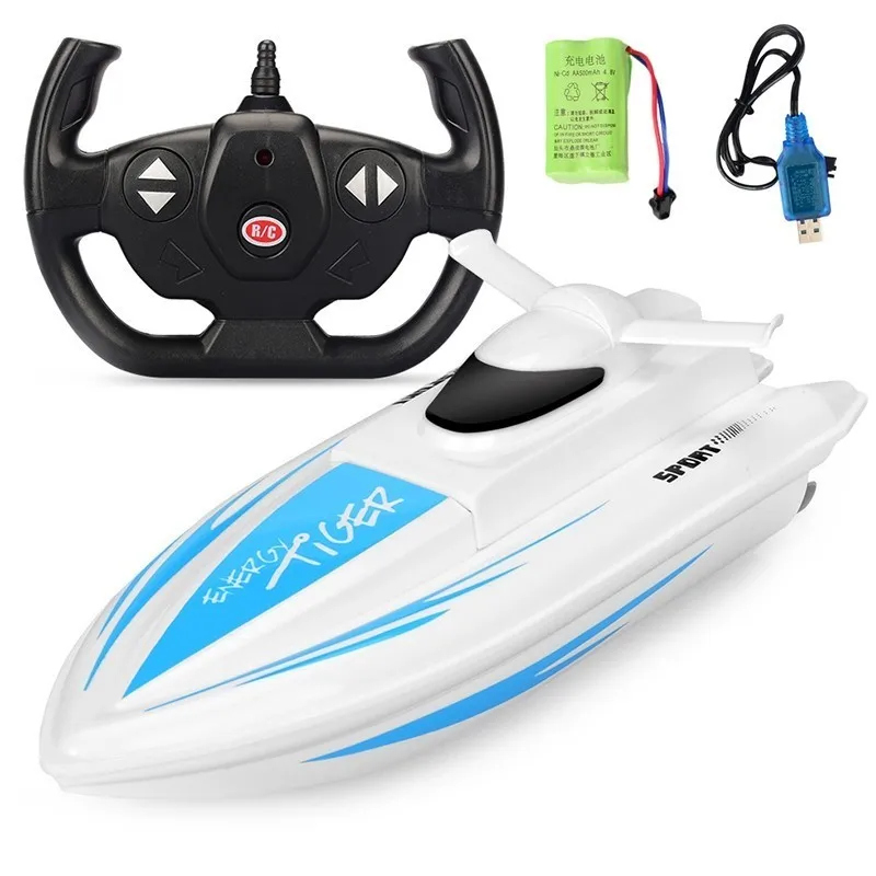 High Speed RC Boat 2.4GHz 4 CH Dual-motor Racing Remote Control Boat Children Toys High-speed Ship Toy For Children Kids Gift