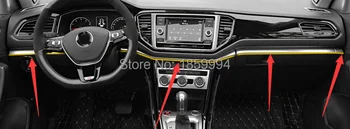 

Front Dashboard Center Control Panel Protector Trim Sticker For vw T-ROC TROC2018 2019