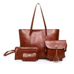 TFTP-4Pcs/комплект сумки женские из комбинированного материала сумка Роскошные из искусственной кожи повседневная женская обувь сумки