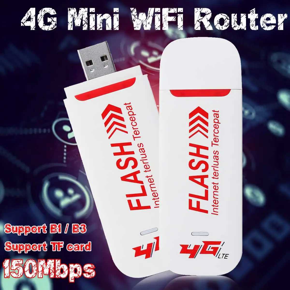 

UNLOCKED- 4G LTE WIFI Router Wireless USB Dongle Mobile Broadband Modem SIM