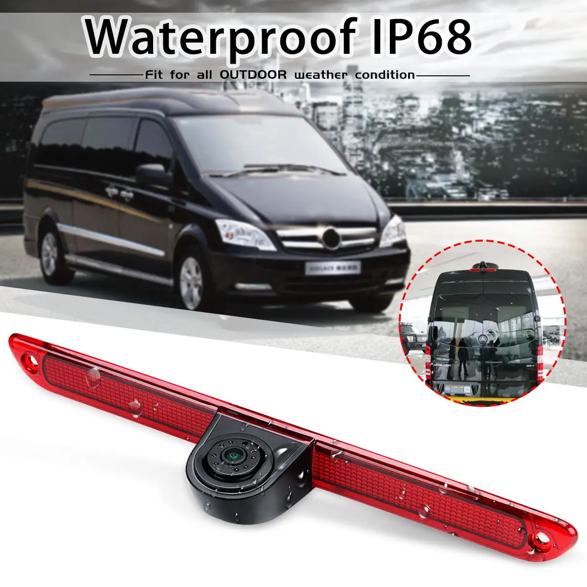 

170 Car Reversing Backup Rear View Camera w/Brake Light for Mercedes Sprinter 2006-2017 for Crafter 2006-2016