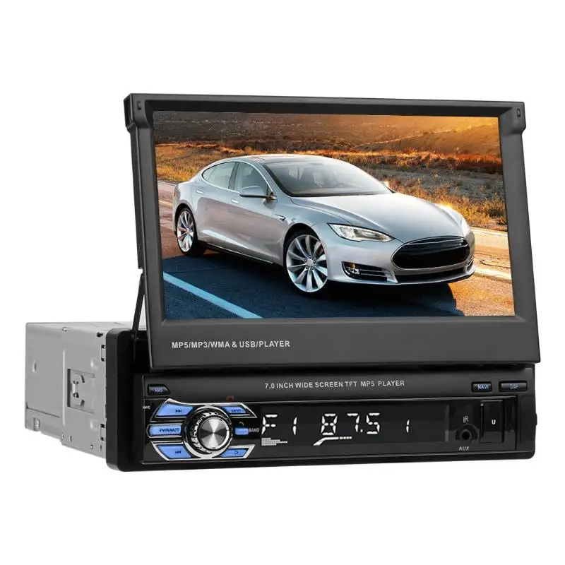 7 дюймовый сенсорный экран стерео MP5 плеер GPS Navi RDS AM FM радио USB/TF/AUX головное