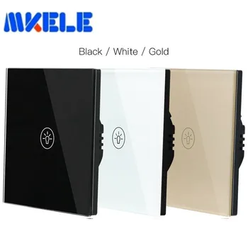 

Crystal Glass Panel Light Touch Switch 1 Gang 1 Manier LED Licht Slimme Touch Screen Schakelaar Lamp Touch Sensor Wall Switch