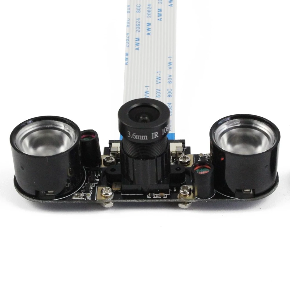 

Surveillance 5MP Infrared Camera +2Pcs 3W Infrared Light For Raspberry Pi3/2B