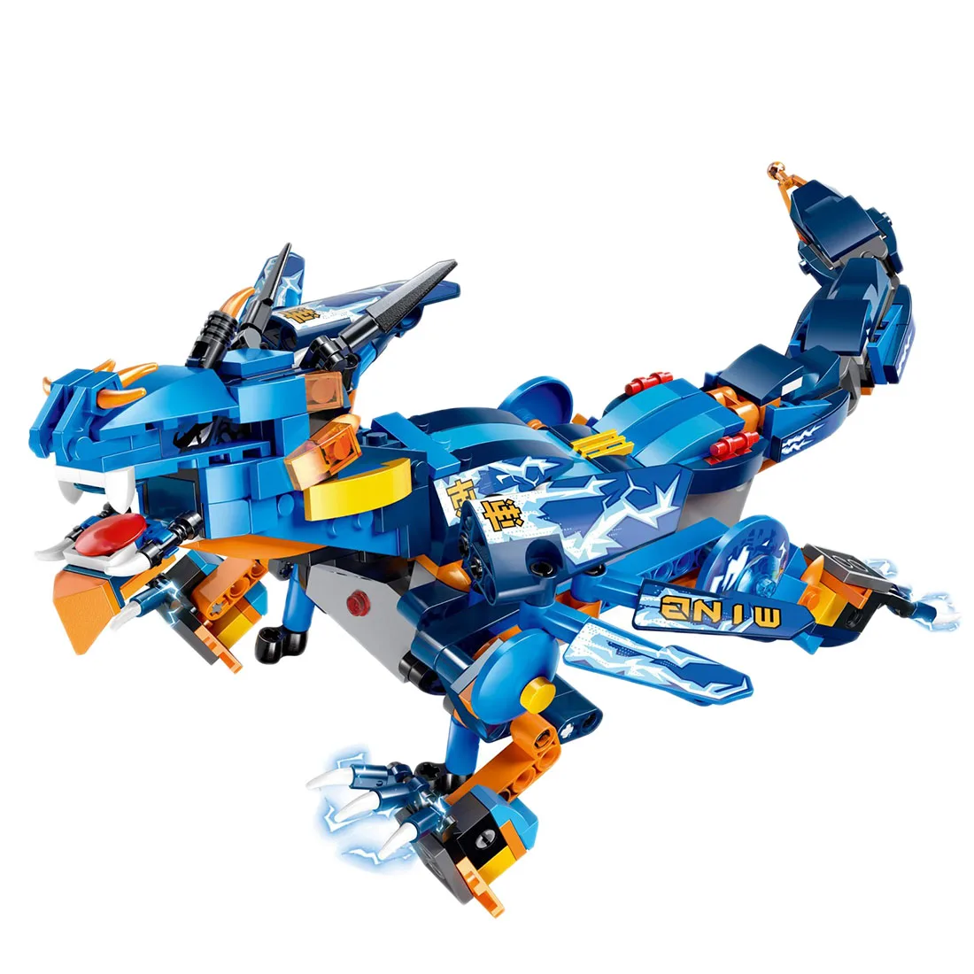 

2019 New DIY Assembly 2.4G RC Assembling Building Blocks Dinosaur Vehicle Thunderbolt Truck Electric Motor Toy for Children Gift