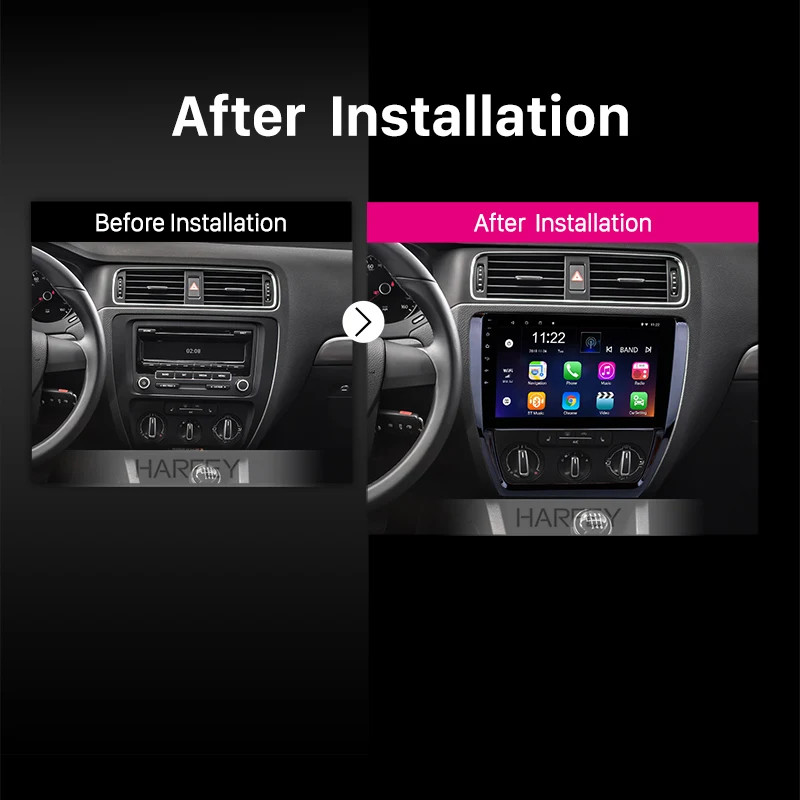 Top Harfey 2Din Android 8.1/6.0 10.1" GPS Car Radio For 2012 2013 2014 2015 VW Volkswagen SAGITAR Multimedia Player Head Unit 5