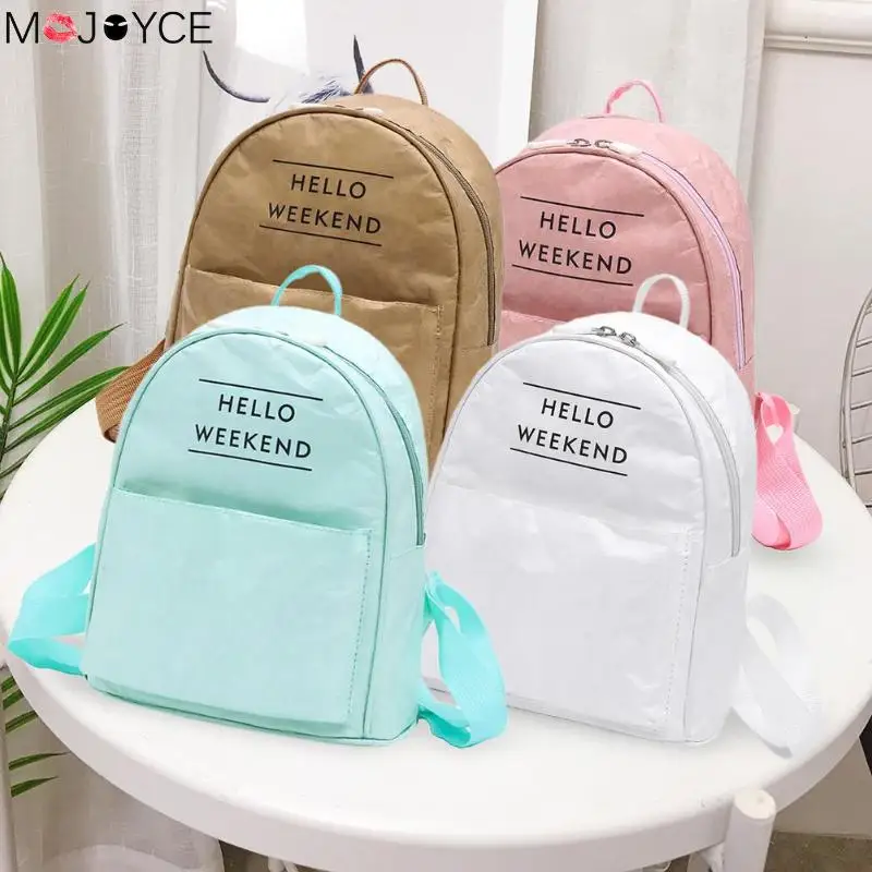 

Women Fashion Backpack Kraft Paper Backpack Women Schoolbags Casual Waterproof Travel Shoulder Bag Cute Girl Wild Backpack
