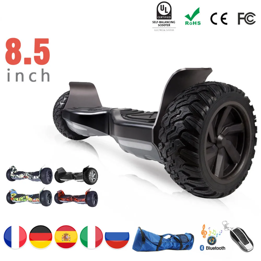 Eu 8.5 Inch All Terrain Off Road Scooter Oxboard Hoverboard Electric Scooter Electric Skateboard Bluetooth Tas Remote Control