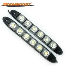 Комплект для освещения автомобиля водонепроницаемый гибкий автомобиль бег lights12V высокой мощности 2 шт парковочные Противотуманные фары Автомобиль 6LED орлиный глаз