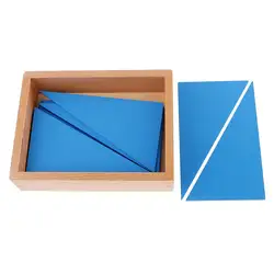 Деревянный montessori sensorial материалов синий треугольники Математика Развивающая игра игрушка для раннего развития для Дети детей