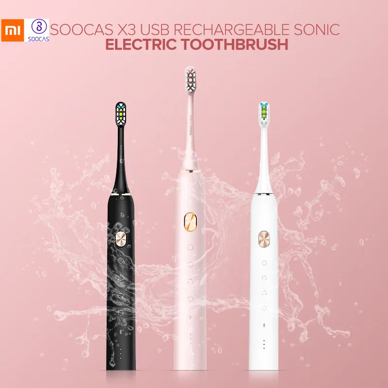 SOOCARE X3 Electric Toothbrush Set with 3 Brush Head APP Control