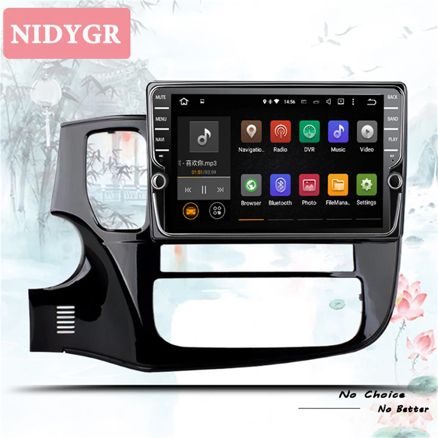 Excellent 4+64G Android 9.1 4G Car Radio Multimedia Player Navigation GPS For Mitsubishi Outlander 3 2012-2018 2 Din dvd Head Unit Carplay 2