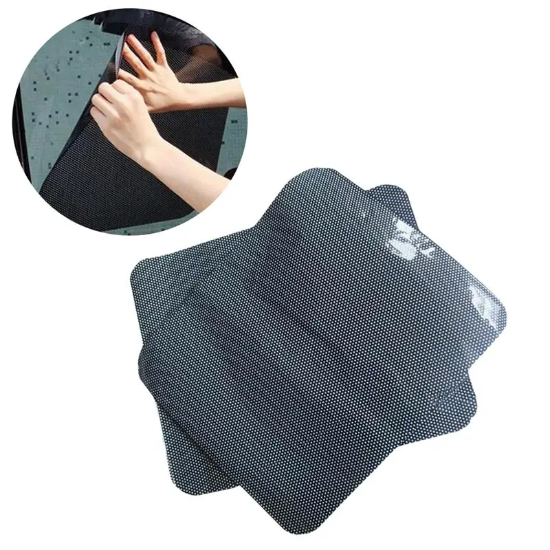 

2PCS Car Side Window Sunshade Sticker Adhesive Black Film Stickers for Sun Protection UV Ray Protector Heat Shield Reflector