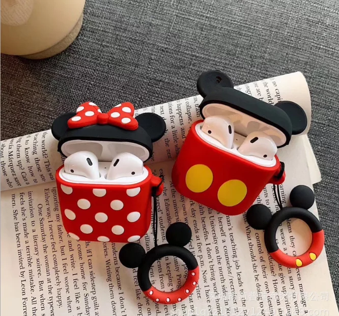 

For Apple Airpods Charging Headphones 3D Cute Cartoon Pendant Strap Earphone Case Cover Skin Wireless Bluetooth Protective Case