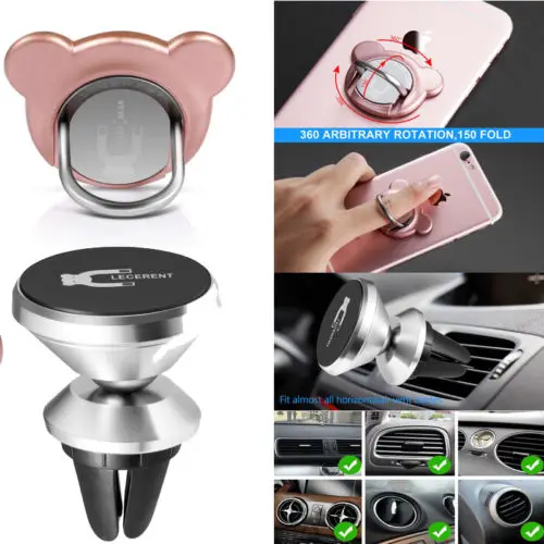 

Car Finger Ring Bracket Magnetic Phone Holder Mount For Phone Universal Lot