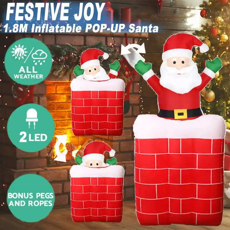 

Air Inflatable Santa Claus Snowman Elk Outdoor Airblown Christmas Decoration Tree Outdoor Yard Decor Figure Kids Children Toys