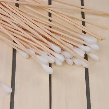 

pudaier 100 Pc/bag Cotton Swab Ear Buds single Head Cleaning