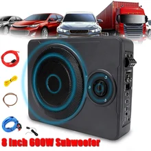 Bluetooth universel de 8 pouces 600W | bluetooth Ultra-mince Audio, caisson de basses actif, Auto sous-siège, amplificateur de voiture, système de haut-parleur, nouveau