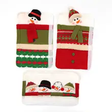 Антистатические кухонные украшения Рождество микроволновая печь Рождество, вечерние ручки Пакет красного покрытия