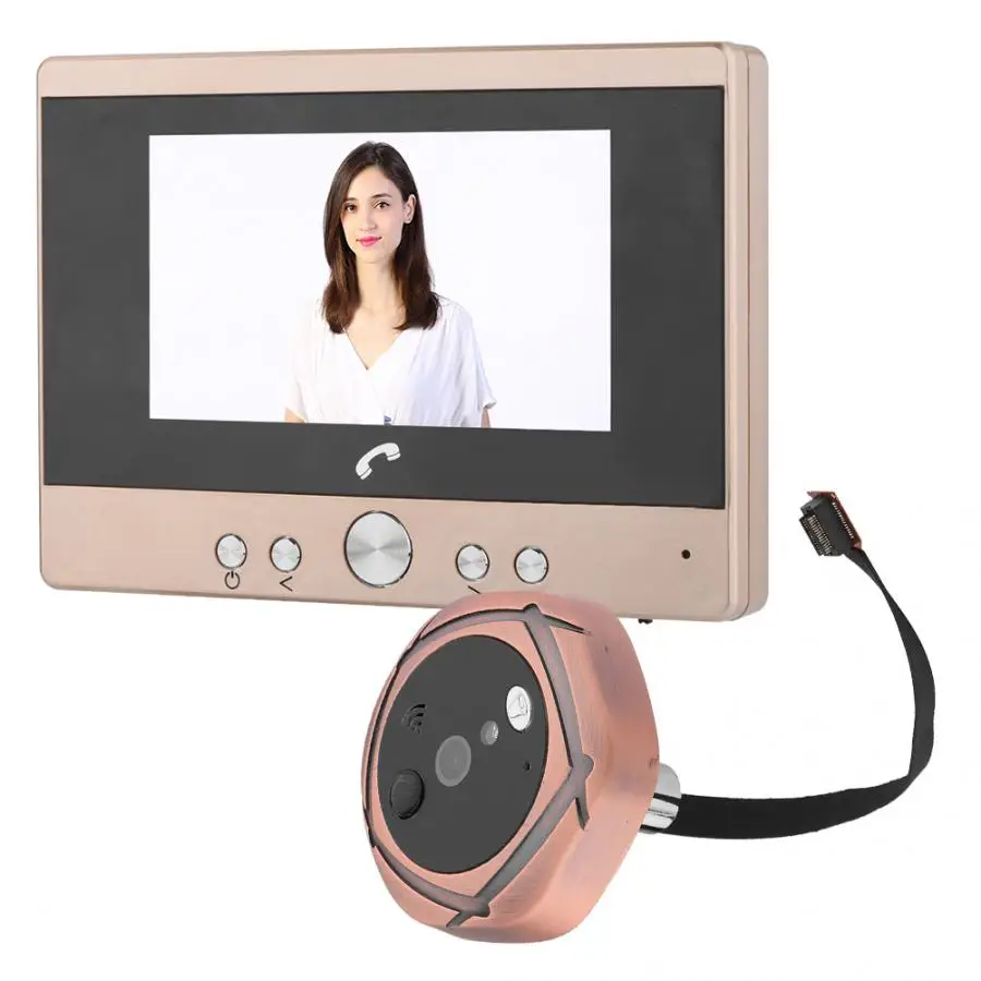 

doorbell camera 4.3 inch Colorful Digital Intercom Doorbell Door Viewer Home Security mirilla digital