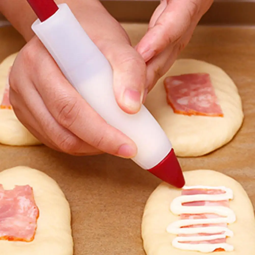 

Silicone Food Writing Pen Chocolate Decorating tools Cake Mold Cream cup,cookie Icing Piping Pastry Nozzles kitchen accessories