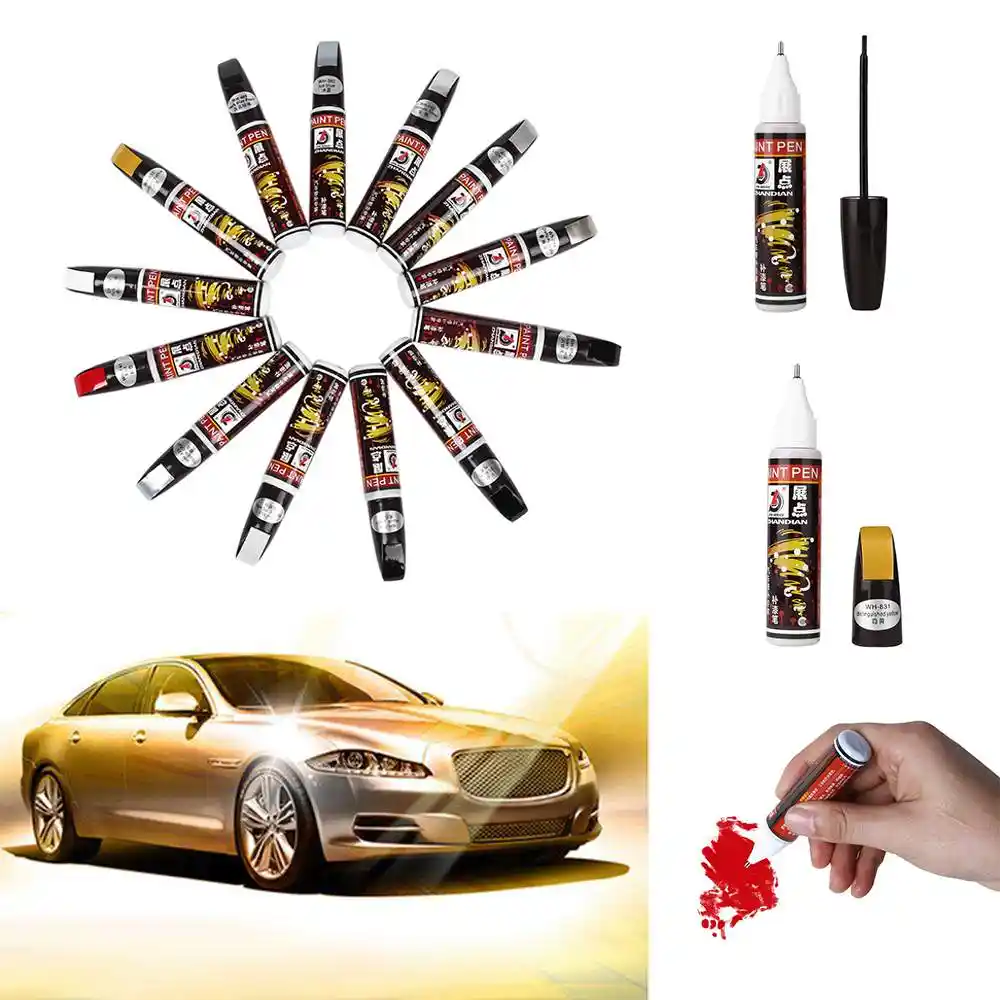 White Black 12ml Car Scratch Repair Paint Pen Touchs Up