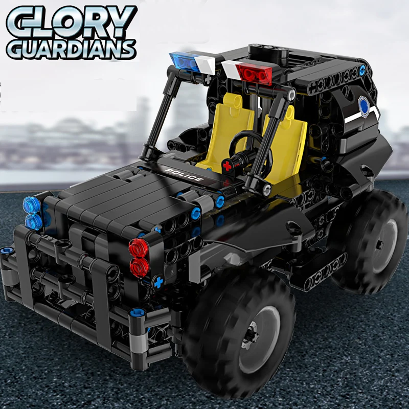 

336 pcs Building Block model Remote control Car toys DIY Assemble Blocks Bricks RC robot car Remote control Armed patrol car