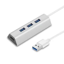 Acasis Hs0063 алюминиевый 4 порта 5 Гбит/с Usb 3,0 разветвитель Супер Скоростной Usb 3,0 концентратор с миниатюрным интерфейсом питания Usb