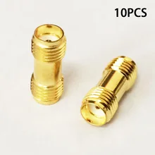 Гнездо SMA разъем адаптера TNC/SMB/MCX высокое качество, ПТФЭ 10 шт. золотой цвет