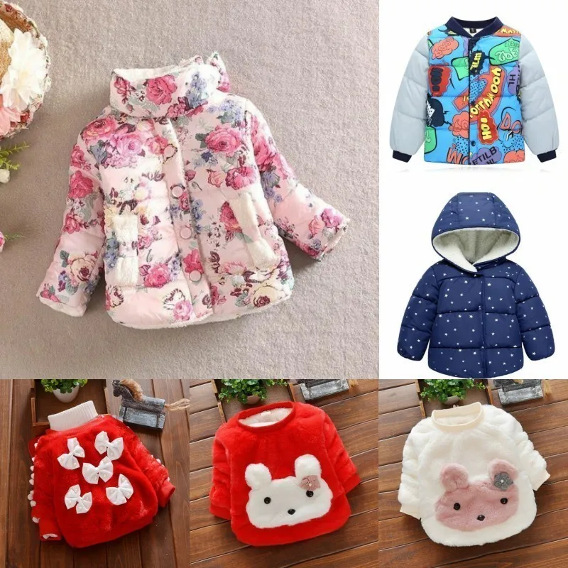 

Baby Girl Winter Girl Girl Boy Spring Jacket Cartoon Animal Print Flying Jacket Child Comfortable Warm Jacket Baby Girl Coat