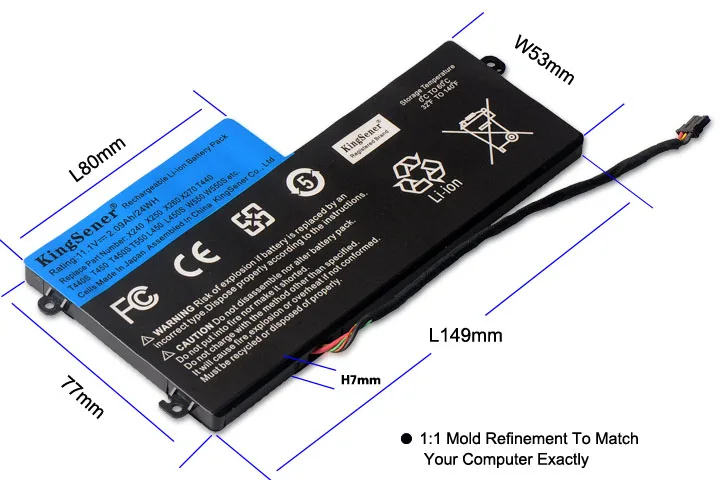 11,1 V 24WH KingSener Батарея для lenovo ThinkPad T440 T440S T450 T450S X240 X250 X260 X270 45N1110 45N1111 45N1112
