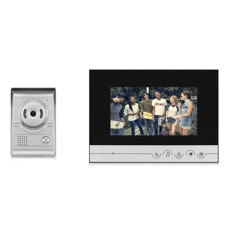 

15V Wired Visual Doorbell Video Intercom 7 Inch TFT-LCD Door Phone Infrared Night Vision Doorbell Home House Security