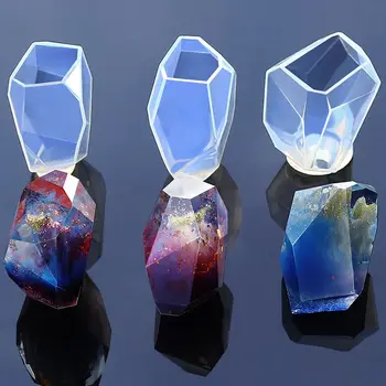 

3x Transparent Silicone Mould Dried Flower Resin Decorative Craft DIY stone Mold cutting shape Type epoxy resin molds for jewe