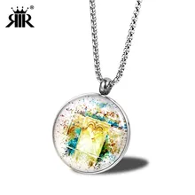 

RIR Stainless Steel Israeli Peace Bird Pendant Necklace Jerusalem Artist Jewelry For Men Women