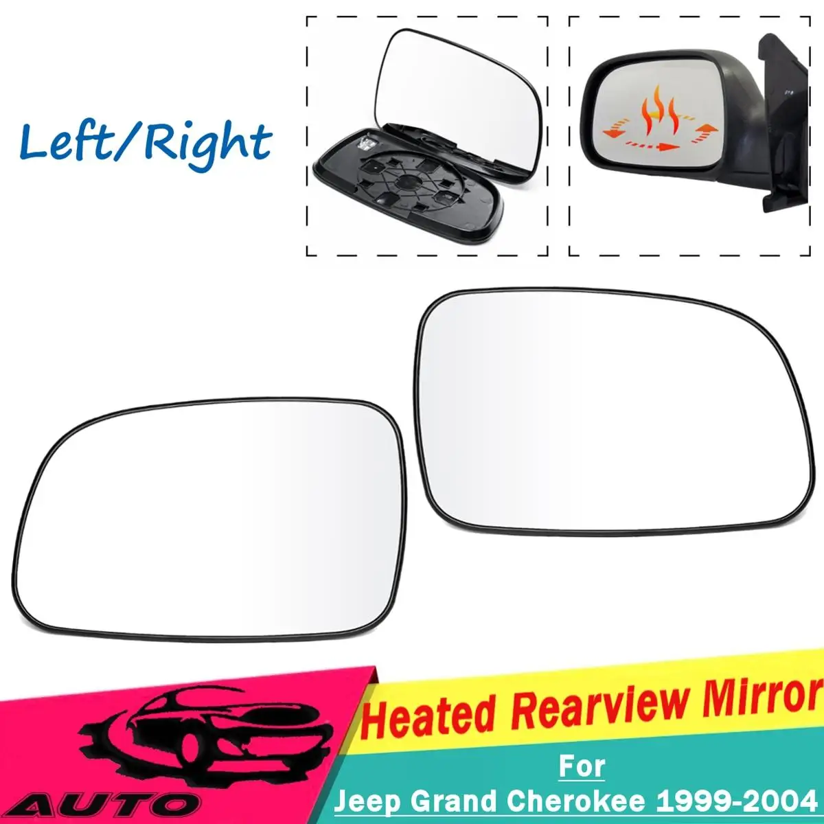 With Heated Function Car Left Right Side Rearview Wing Mirror Glass