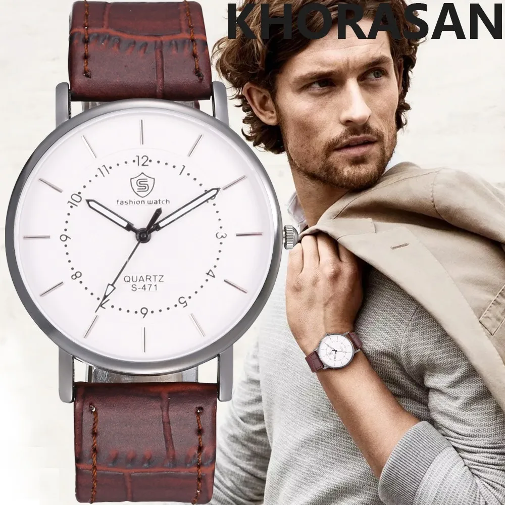 

Men Watch Brand Luxury Sport Clock Relogio Masculino Leather Quartz WristWatch Drop Shipping Reloj Montre Homme Business Watches