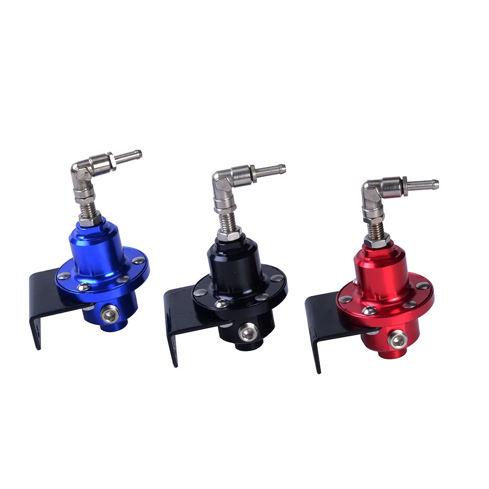 

ESPEEDER Black/Blue/Red Fuel Pressure Regulator FPR Adjustable JDM Aluminum Fuel Pressure Type S With Gauge Fuel Supply System