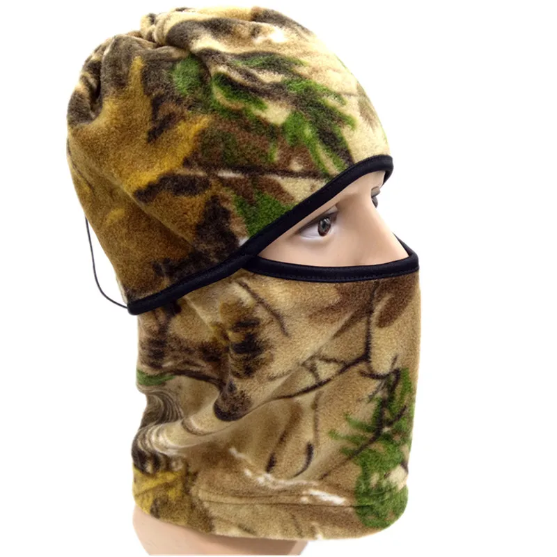 

Winter Outdoor Thermal Warm 2 in 1 Balaclava Hood Police Swat Skiing Cap Fleece Ski Bike Scarf Wind Stopper Ski Mask Hats