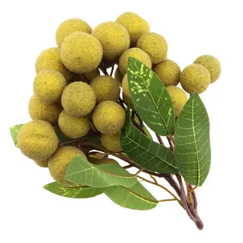 

Gresorth Fake Fruit Bunch Decoration Artificial Longan Lifelike Food Home Kitchen Shop Party Christmas Display