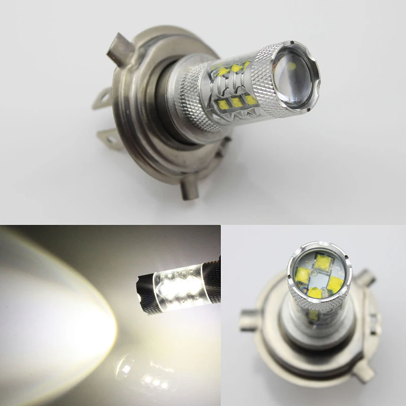 

JX-LCLYL 1pc H4 80W 800LM Motorcycle LED HeadLight H/L Beam Head Lamp Bulb White