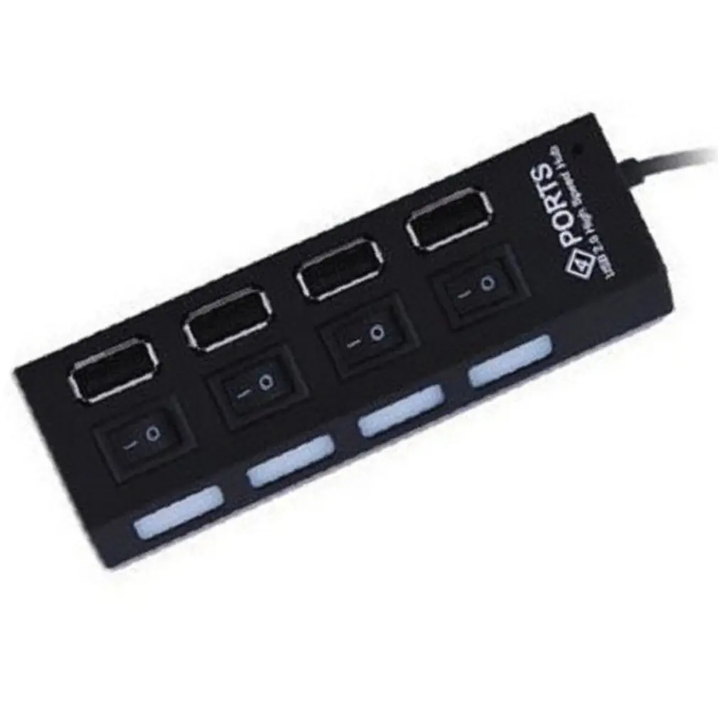 

USB 2.0 High Speed Hub 4 Ports USB 2.0 Interface External Multi Expansion Hub with ON / OFF Switch